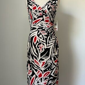 Ralph Lauren Black and Red Midi Dress